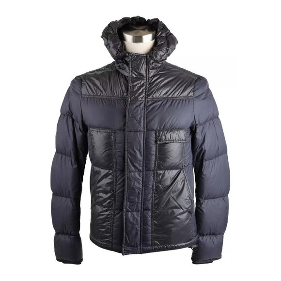 MINT Balenciaga Light Down Jacket w/ Hood Navy SZ 48/38/Medium